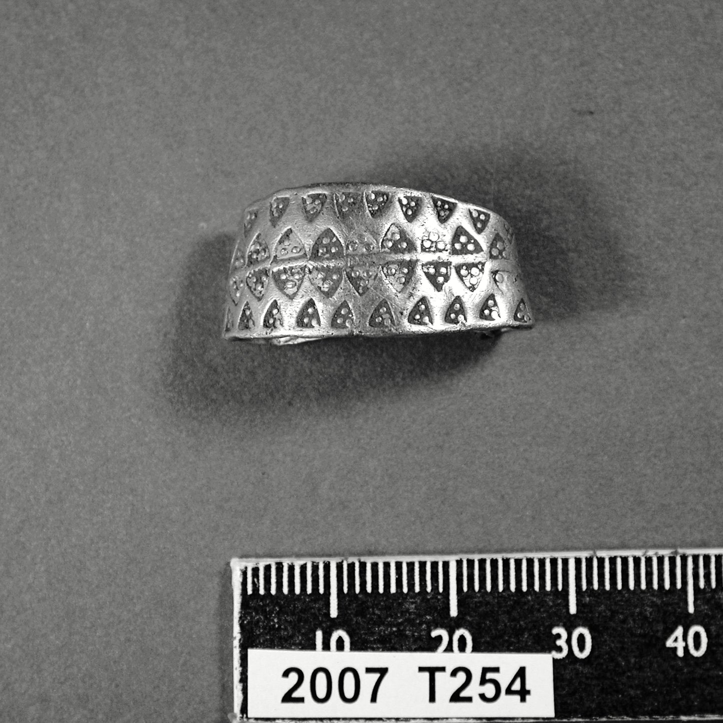Justerbar ring med stempel